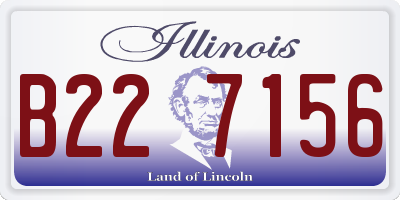 IL license plate B227156