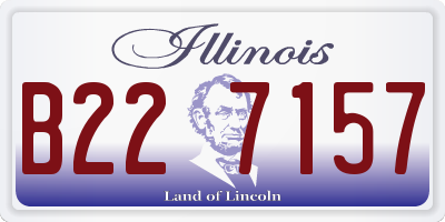 IL license plate B227157