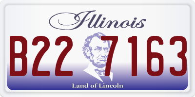 IL license plate B227163