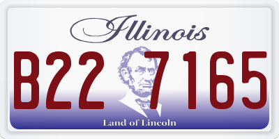 IL license plate B227165