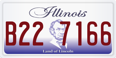 IL license plate B227166