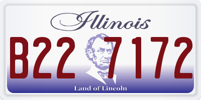 IL license plate B227172