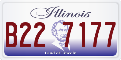 IL license plate B227177