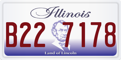 IL license plate B227178