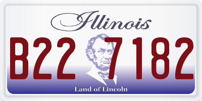 IL license plate B227182