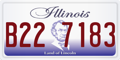 IL license plate B227183