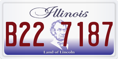 IL license plate B227187