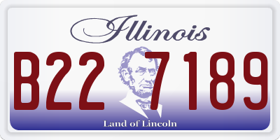 IL license plate B227189