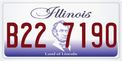 IL license plate B227190