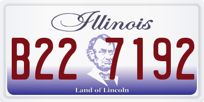 IL license plate B227192