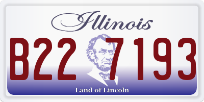 IL license plate B227193