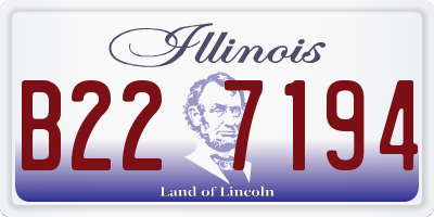 IL license plate B227194
