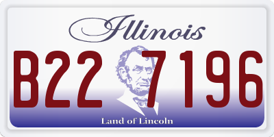 IL license plate B227196