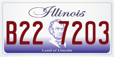 IL license plate B227203