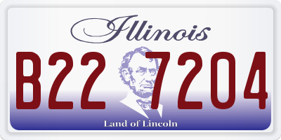 IL license plate B227204
