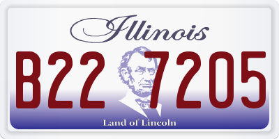 IL license plate B227205
