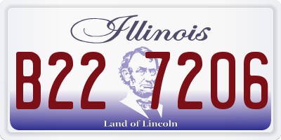 IL license plate B227206