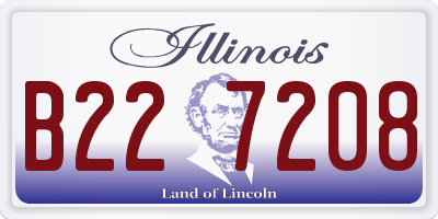 IL license plate B227208