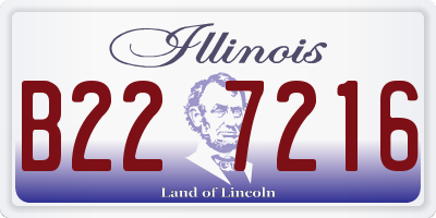 IL license plate B227216