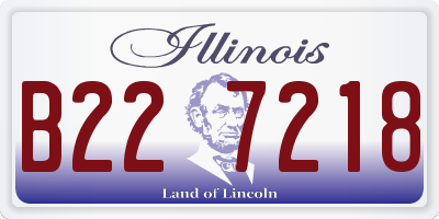 IL license plate B227218