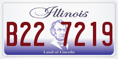 IL license plate B227219