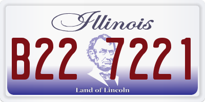 IL license plate B227221