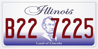 IL license plate B227225