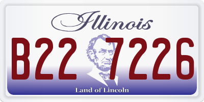 IL license plate B227226