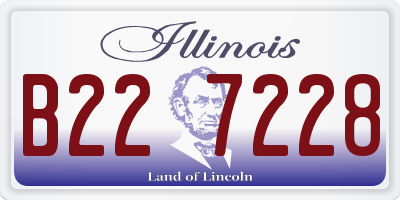 IL license plate B227228