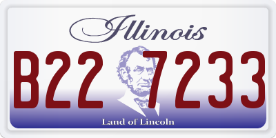 IL license plate B227233