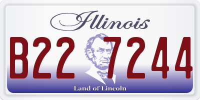 IL license plate B227244