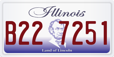 IL license plate B227251