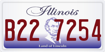 IL license plate B227254