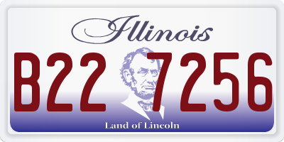 IL license plate B227256