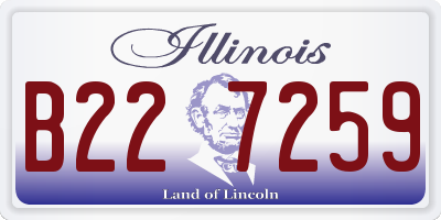 IL license plate B227259