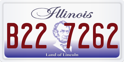 IL license plate B227262