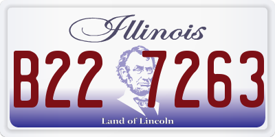 IL license plate B227263