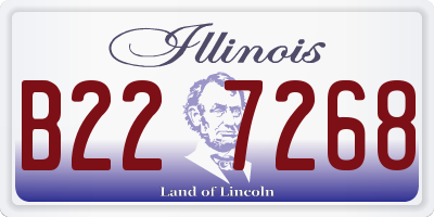 IL license plate B227268