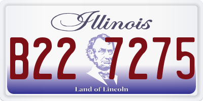 IL license plate B227275