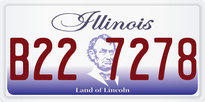 IL license plate B227278