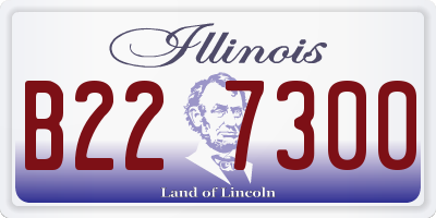IL license plate B227300
