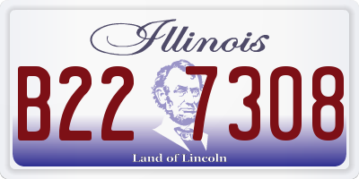 IL license plate B227308