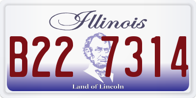 IL license plate B227314