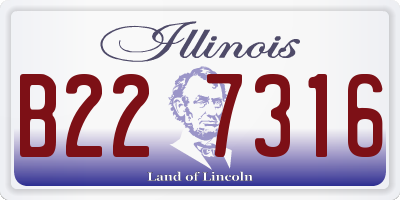 IL license plate B227316