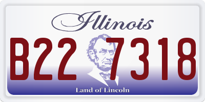 IL license plate B227318