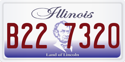 IL license plate B227320