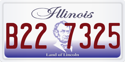 IL license plate B227325
