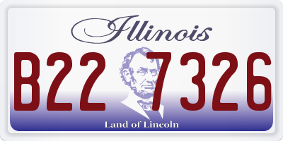 IL license plate B227326
