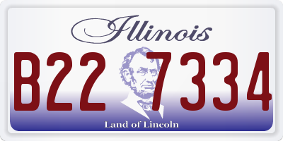 IL license plate B227334
