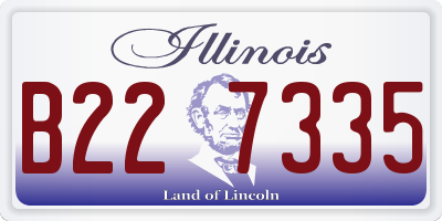 IL license plate B227335